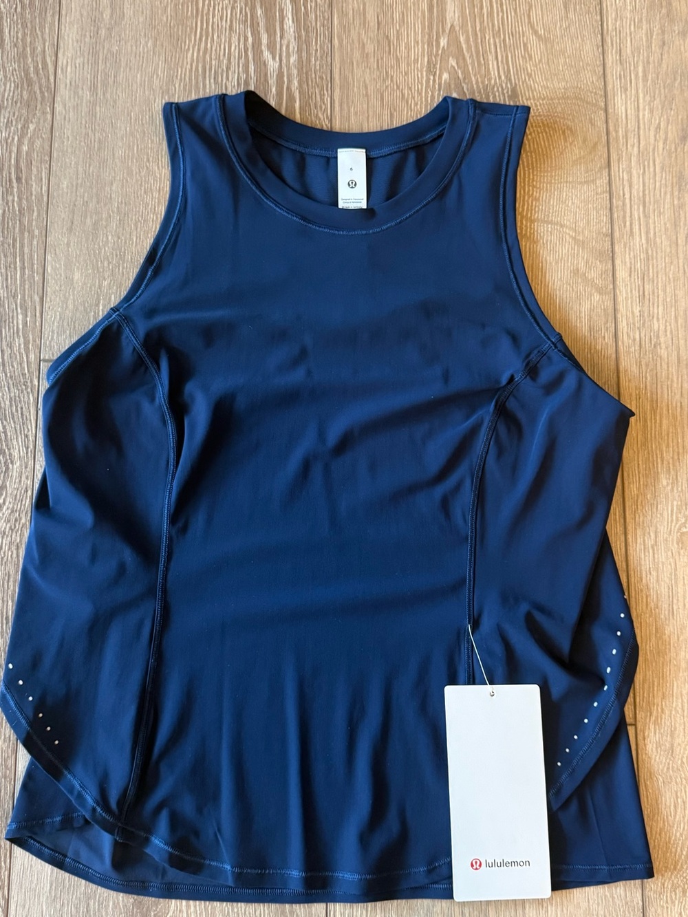 NWT Lululemon Fold-Over Running Tank – Club Blue – Size 6